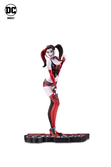 Harley Quinn Red White and Black J Scott Campbell